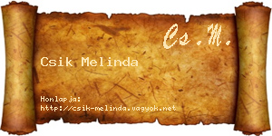 Csik Melinda névjegykártya